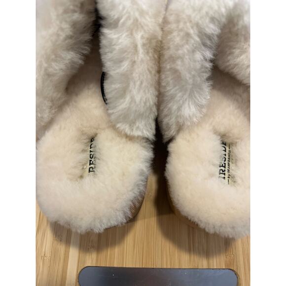 NWOT Women's Fireside Dearfoams Melton Shearling Platform Slipper Sz. US 8/EU 39 - Picture 6 of 11